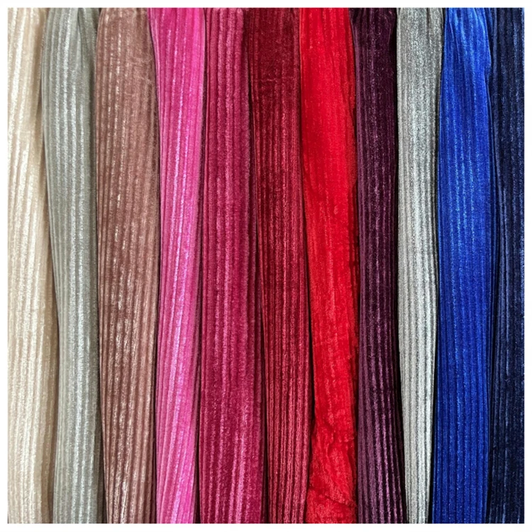 Wholesale Casual Home Leisure Wear Comfortable Multi-Functional Velour Fabric 4-Way Stretch Striped Cloth for Swimwear