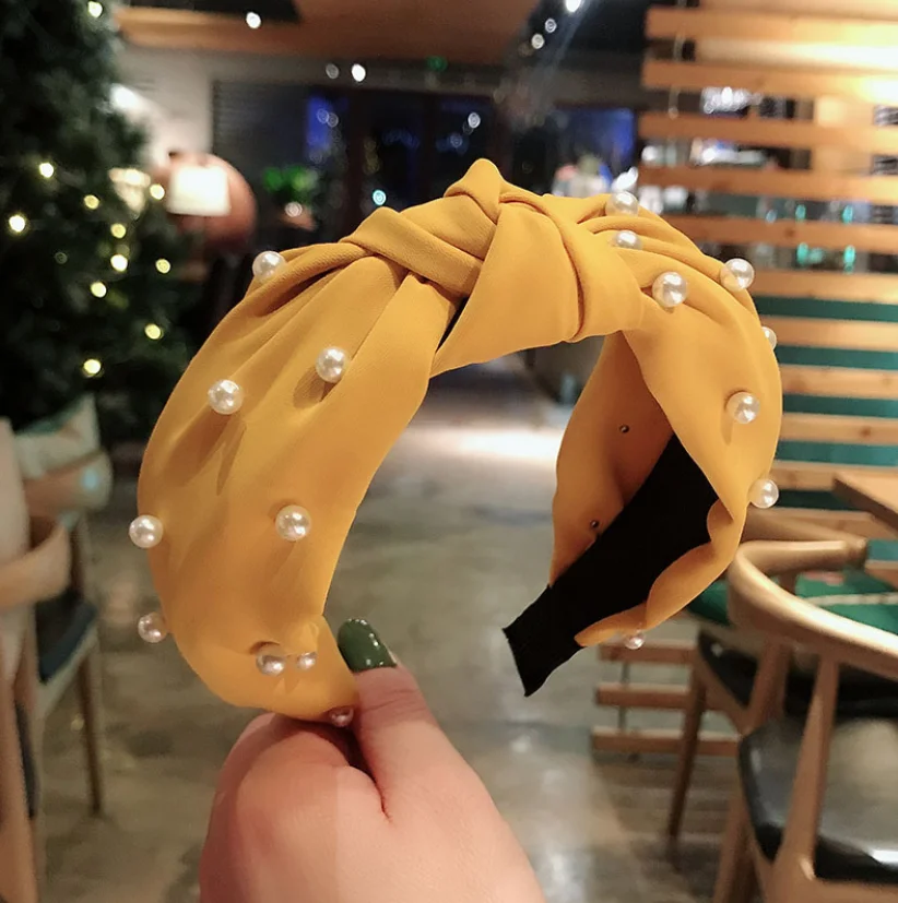 100 take a pearl hair hoop lovely outside wearing a Korean headband hair card adult female net red simple headband