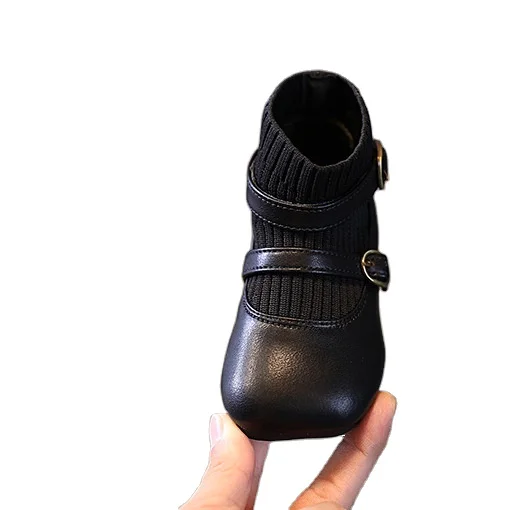 Детская осенне-зимняя плотно прилегающая и легкая шерстяная мягкая кожаная обувь, теплая Уличная обувь на мягкой подошве