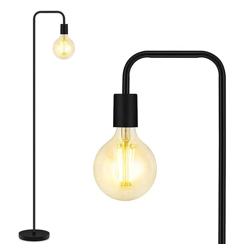 
Home bedroom floor lamp tripod wooden base living room warm E27 cylindrical fabric lampshade floor lamp 