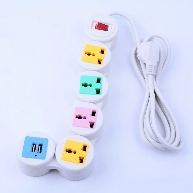 3way/4way/5way/6Way power strip 360 degree cord extension board universal