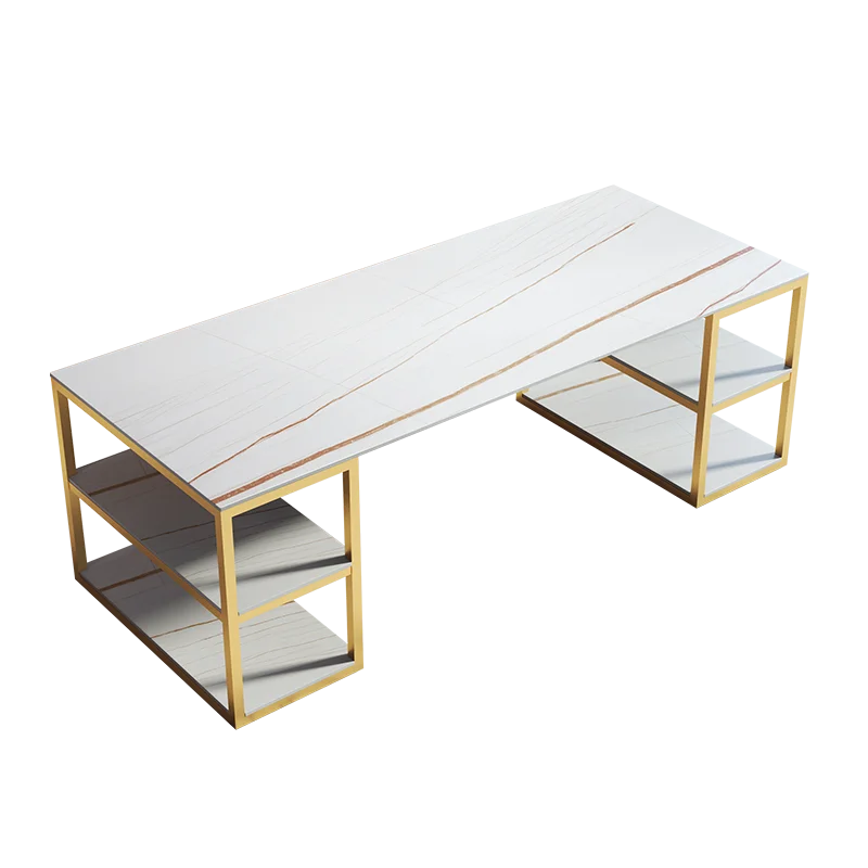 
hot sell modern simple square rock plate office coffee small balcony tea table living room furniture chinese tea table 