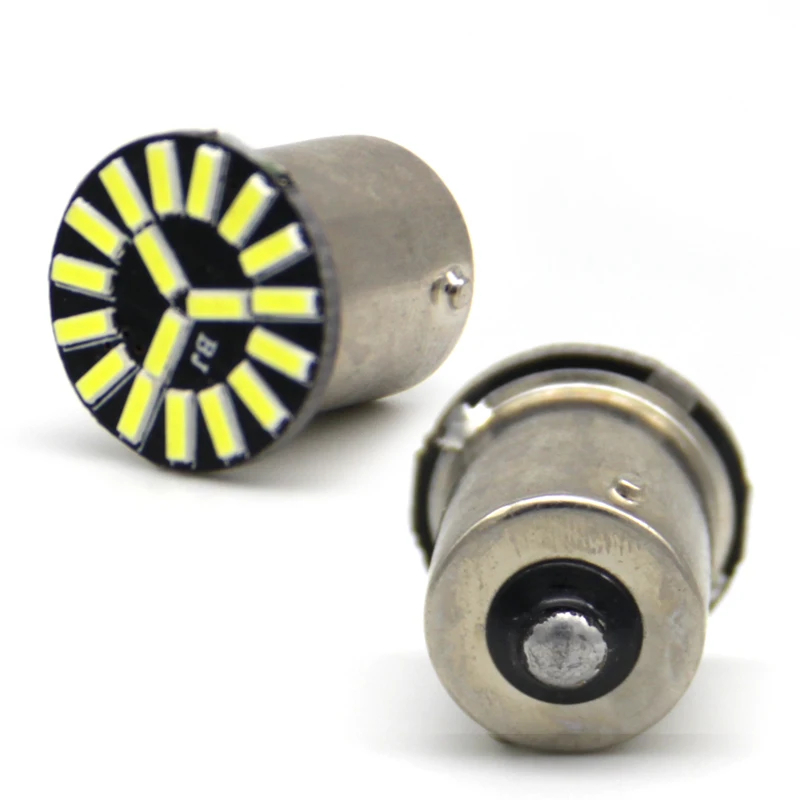 Автомобильный светодиодный сигнальный фонарь указателя поворота стоп-сигнала S25 1156 1157 4014 18 SMD поворота стоп-сигнала 12 месяцев nicebonjour Универсальный 12 ~ 24V