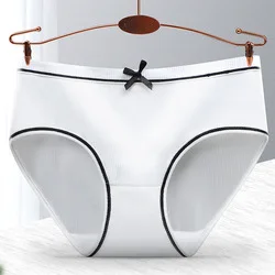 2021 Korean Sweet Cute Girls Teens Underwear Trendy Mid Waist Women Sexy Underwear