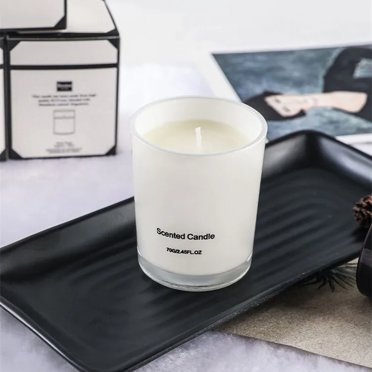 Wholesale Custom Aroma Private Label Soy Wax Candles Black Glass Scented Candle For Gift Set