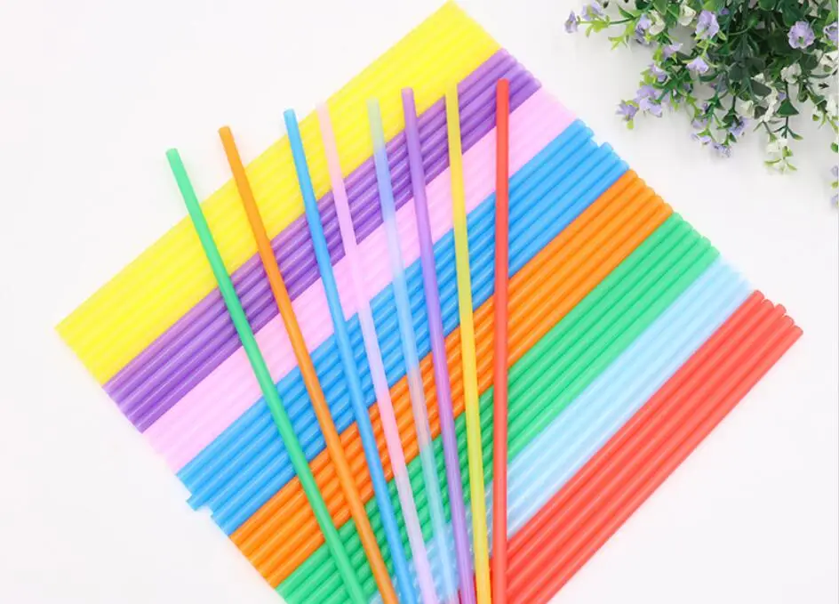 
Natural disposable biodegradable pasta drinking straw colorful edible rice straw 