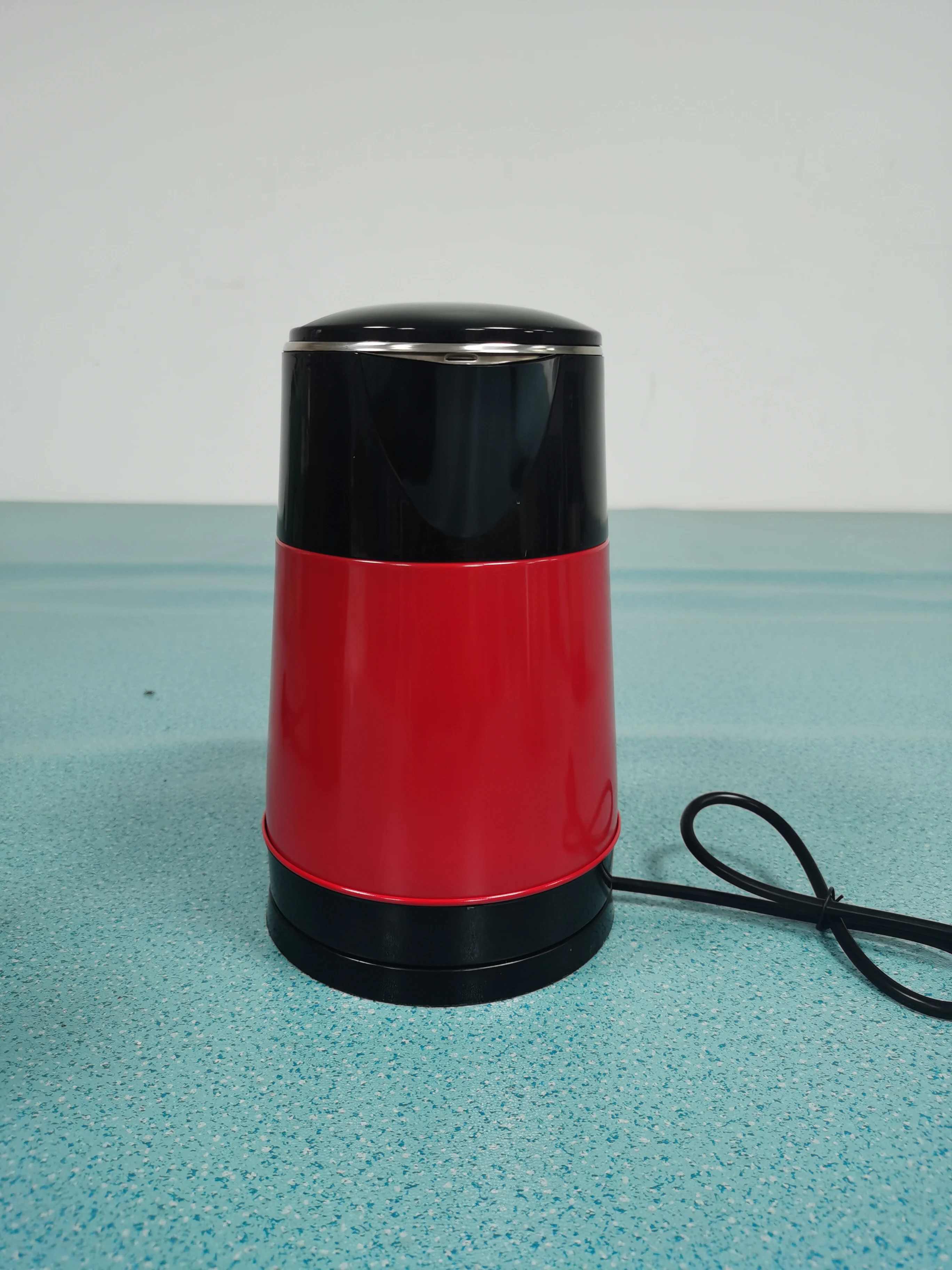 Black and red color stainless steel electric kettle with concealed heating element 2.3L