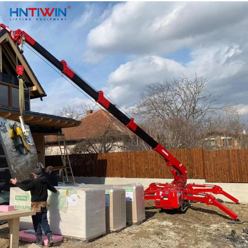 Chinese factory HNTIWIN low price 2tons 3tons 5tons 8tons mini small spider crane for construction works