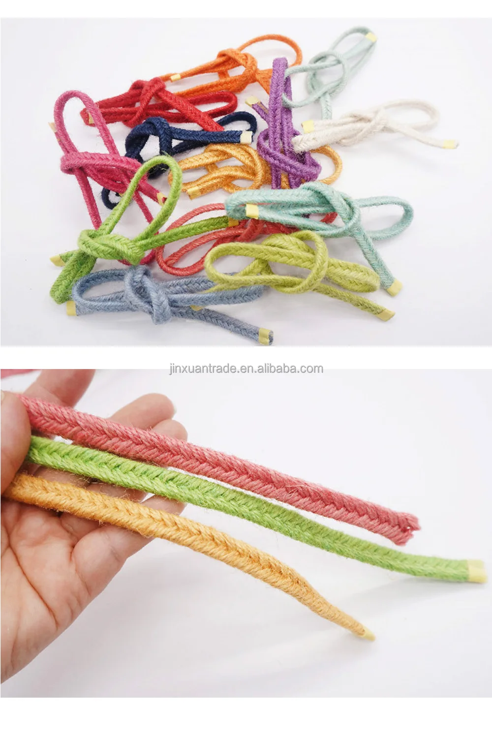 Ready to Ship 13colors 10mm Natrual Jute Cord Soutache Trimming  for Shoes