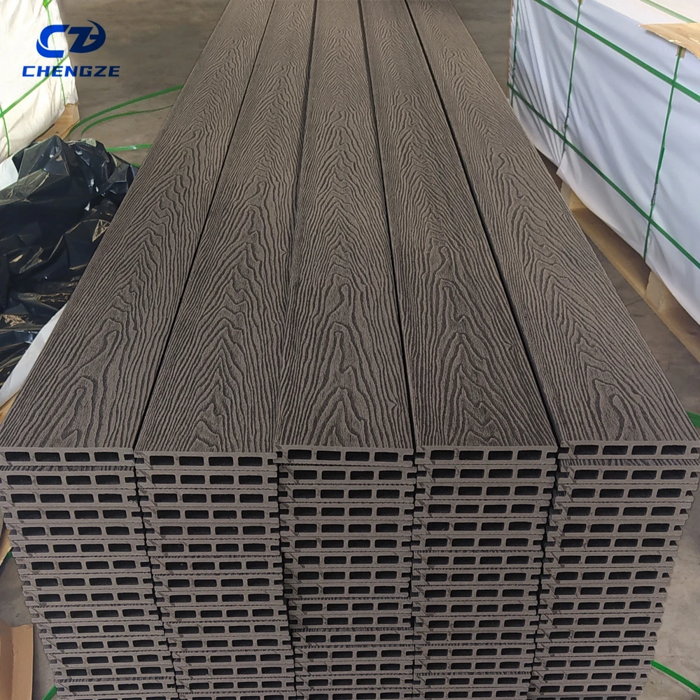CZE Embossed Wood 3D Grain Outdoor Waterproof Graphic Design WPC Composite Decking China Contemporary Style Customized Color
