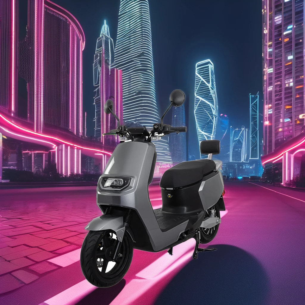 High Speed 45Km/H Motorcycle Electric Bike Led Lamp Green Initiative Scooter Electric Moped Retro