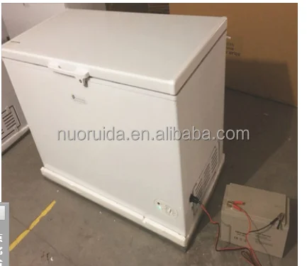 12V DC solar deep chest freezer with battery powered freezer solar refrigerator with solar panel