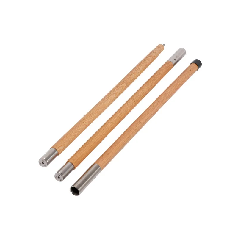 Adjustable soild wood tent poles awning rods camping tarp poles collapsible canopy shelter tent poles