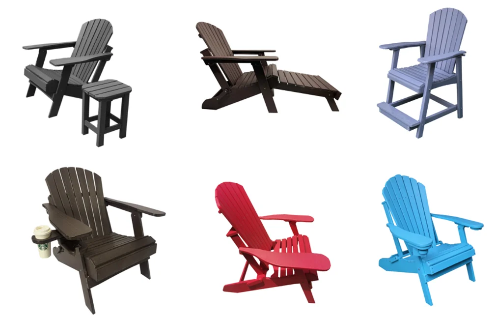 Patio furniture outdoor garden wood plastic composite chair  adirondack chair