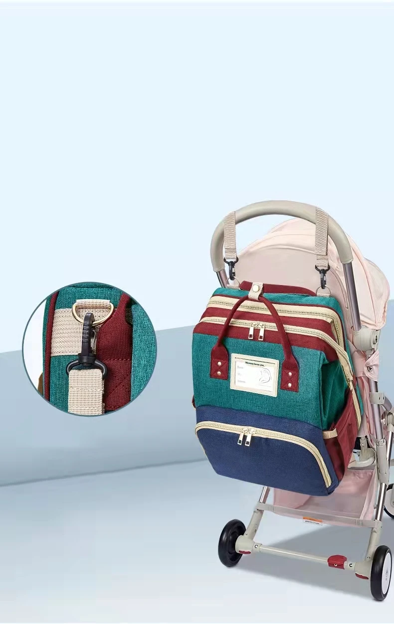 2022 Diaper Bags Waterproof Multifunctional Baby Nappy Bag With USB Mummy Sleeping Bag