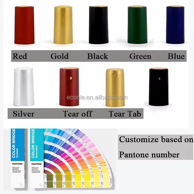 Hot Sale Aluminum Foil Shrink Cap For Wine Bottle Seals Wrappers 30*60mm Polylaminate Capsule Sleeves Thermos caps
