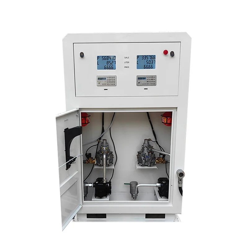 ZHXF 1000L Fuel Station 2 Nozzle Petrol Diesel Skid Fuel Dispenser Mini Gas Station Portable Gas Stations