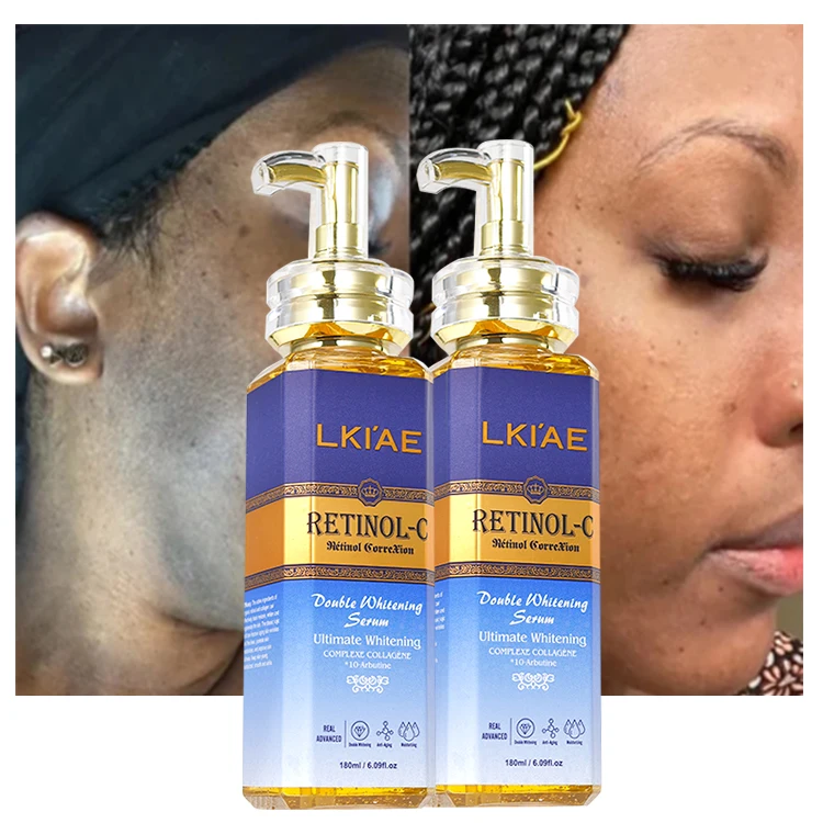 LKIAE 180ml glow boost luster whitening vegan retinol anti aging smoothing skincare collagen 5 in 1 facial serum