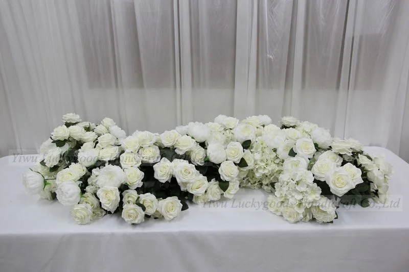 LFB1300 artificial rose and hydrangeas round arch backdrop for wedding decorations