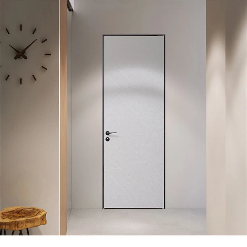 Factory price simple timber door design metal door frame water proof fire resistant hotel project wood door design
