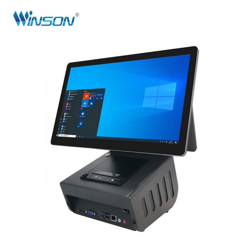 15.6 Pos System for Restaurant Touch Screen Pos with Embedded Printer
