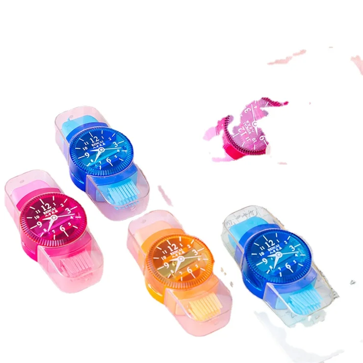 Оптовая продажа высококачественная косметическая Механическая точилка для карандашей в форме часов школы и офиса