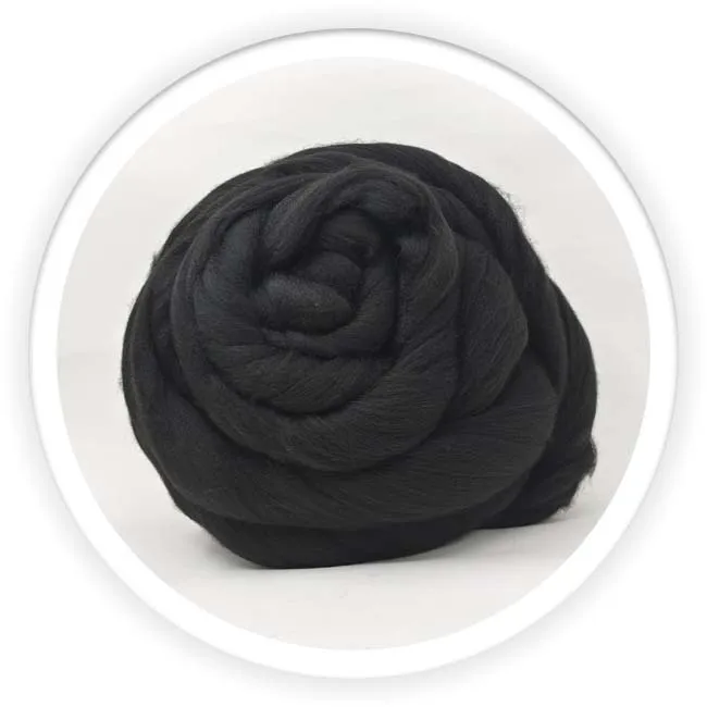 100% black acrylic fiber tops for wool spinning