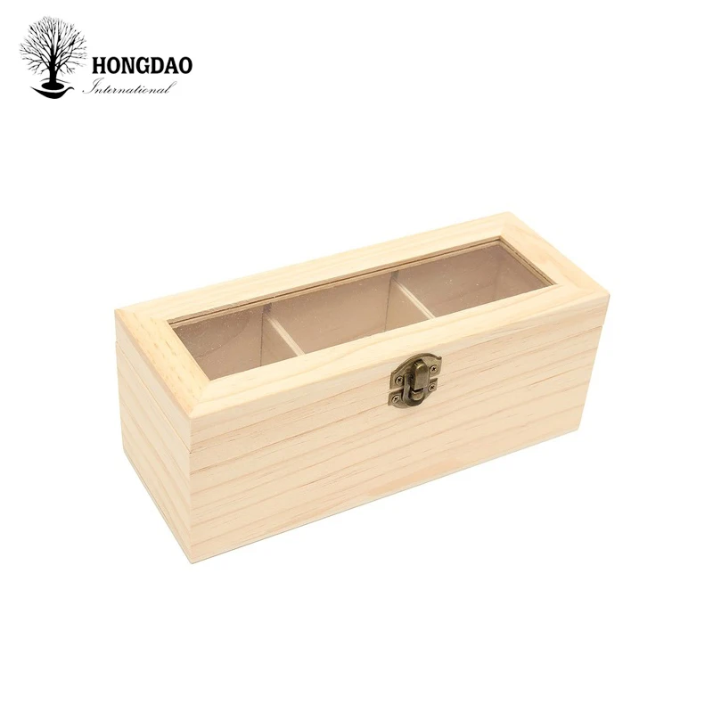 
HONGDAO wooden box for tea packing wood box slide top twinings tea wooden box 