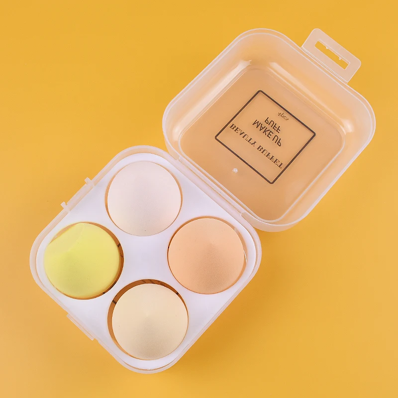 Amazon Hot sales 4pcs Latex Free Beauty Facial Foundation Makeup Sponge Blender