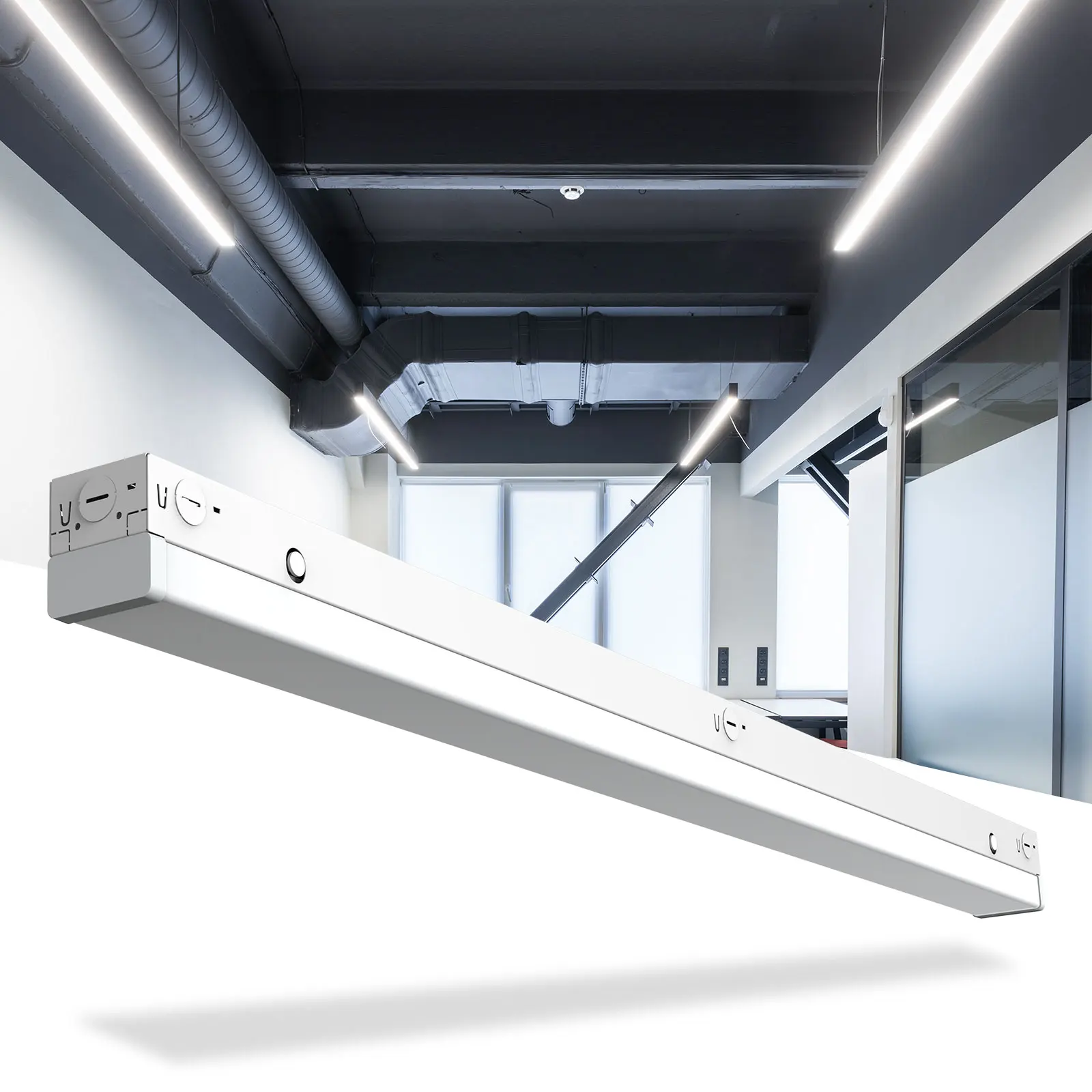 NEW 1200mm led strip lights for indoor low price 4ft 0-10V dimm linkable led linear batten light 120-277V  25W 30W 35W 40W 50W