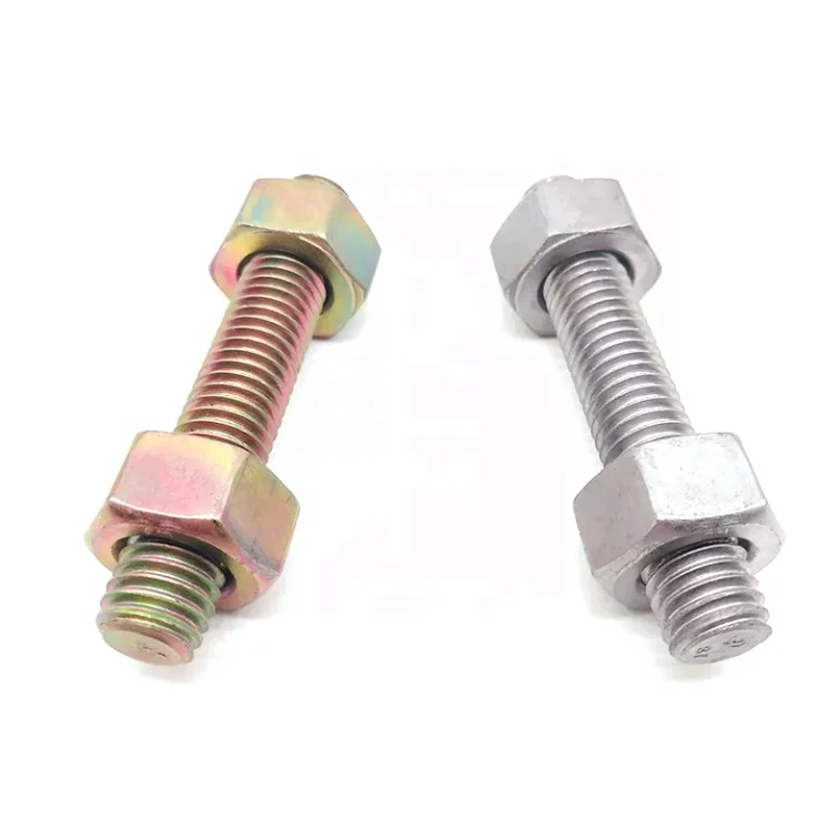 High Quality High Temperature Chemical Resistance Teflon Coated Threaded Rods Bolts Blue PTFE Plated Threaded Rods