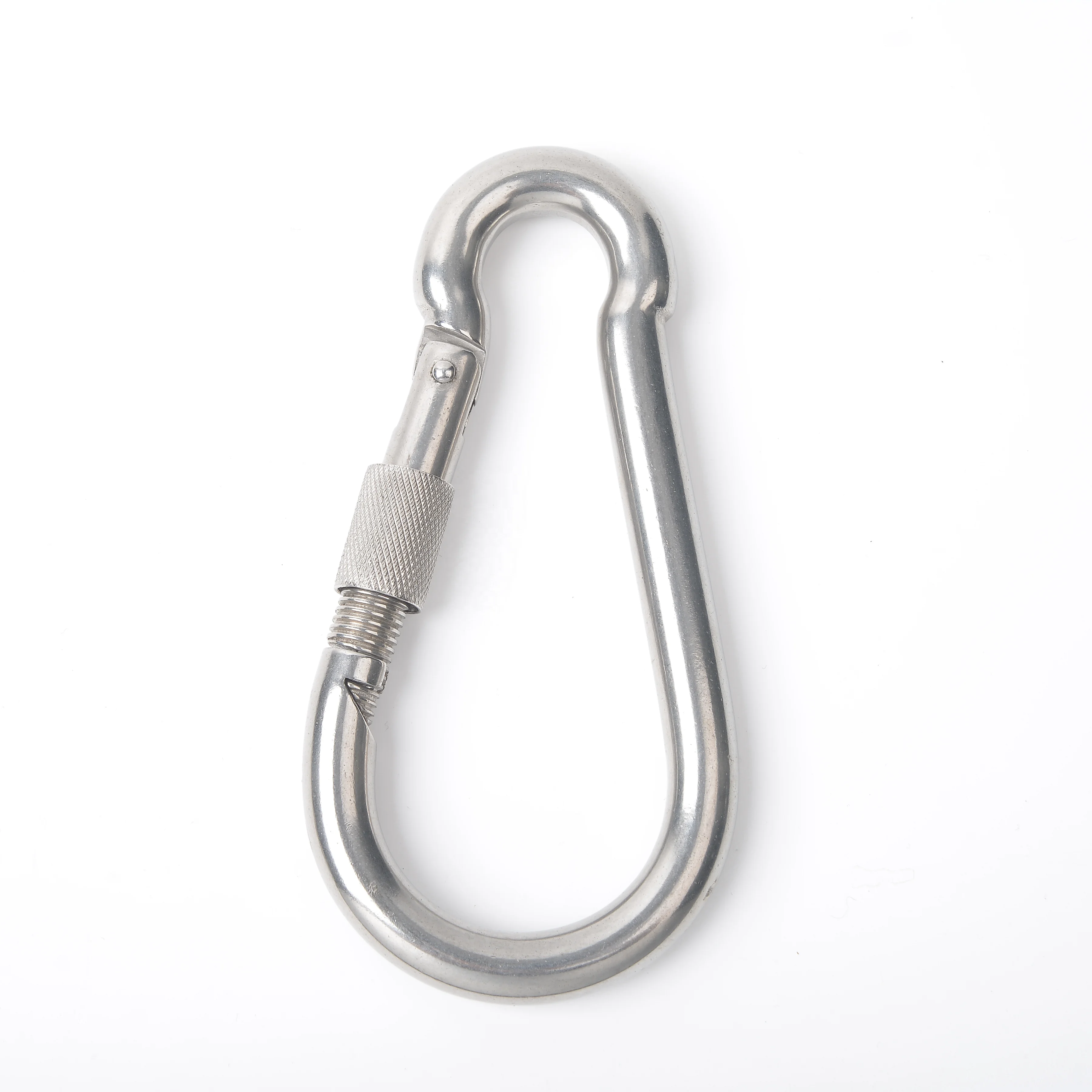 Factory Wholesale made in china  11cm Flat Oval Shaped Carabiner Snap Hook Aluminum Karabiner Clip Outer Door Sport Products