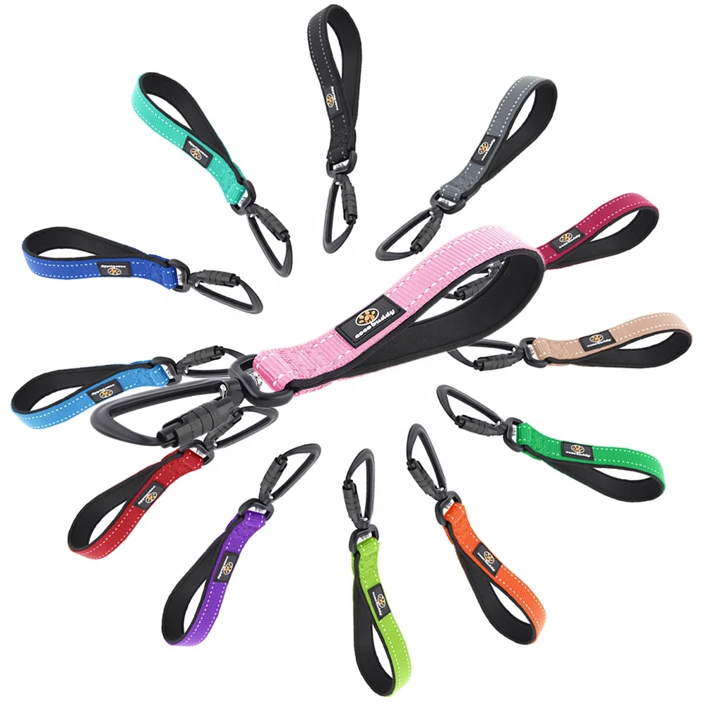 Large Dog Short Lead Tab Leash with Aviation Aluminium Alloy Hook Newest Developed 8 Inch Manufacturer Multifunctional Solid