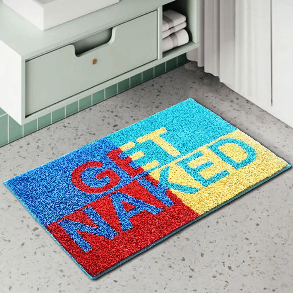 New Get Naked Bath Mat Cotton Tufted Bathmat Super Aasorbent Water Washabe Non-slip Rug