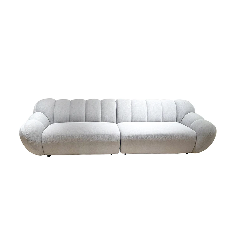 WESOME FURNITURE modern i shaped floor living room sofas Italian upholstery new fabric sectional couch sofa set