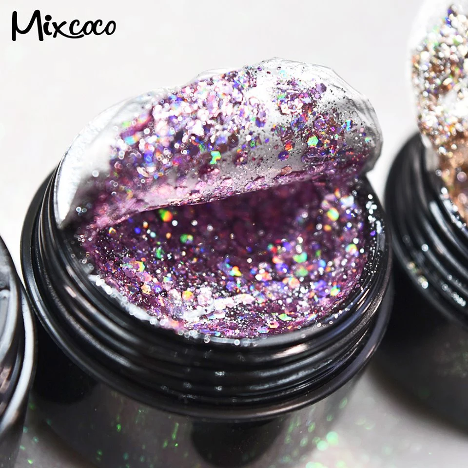 Mixcoco Star Гель-лак отмачиваемый большой блестящий гель для ногтей салона