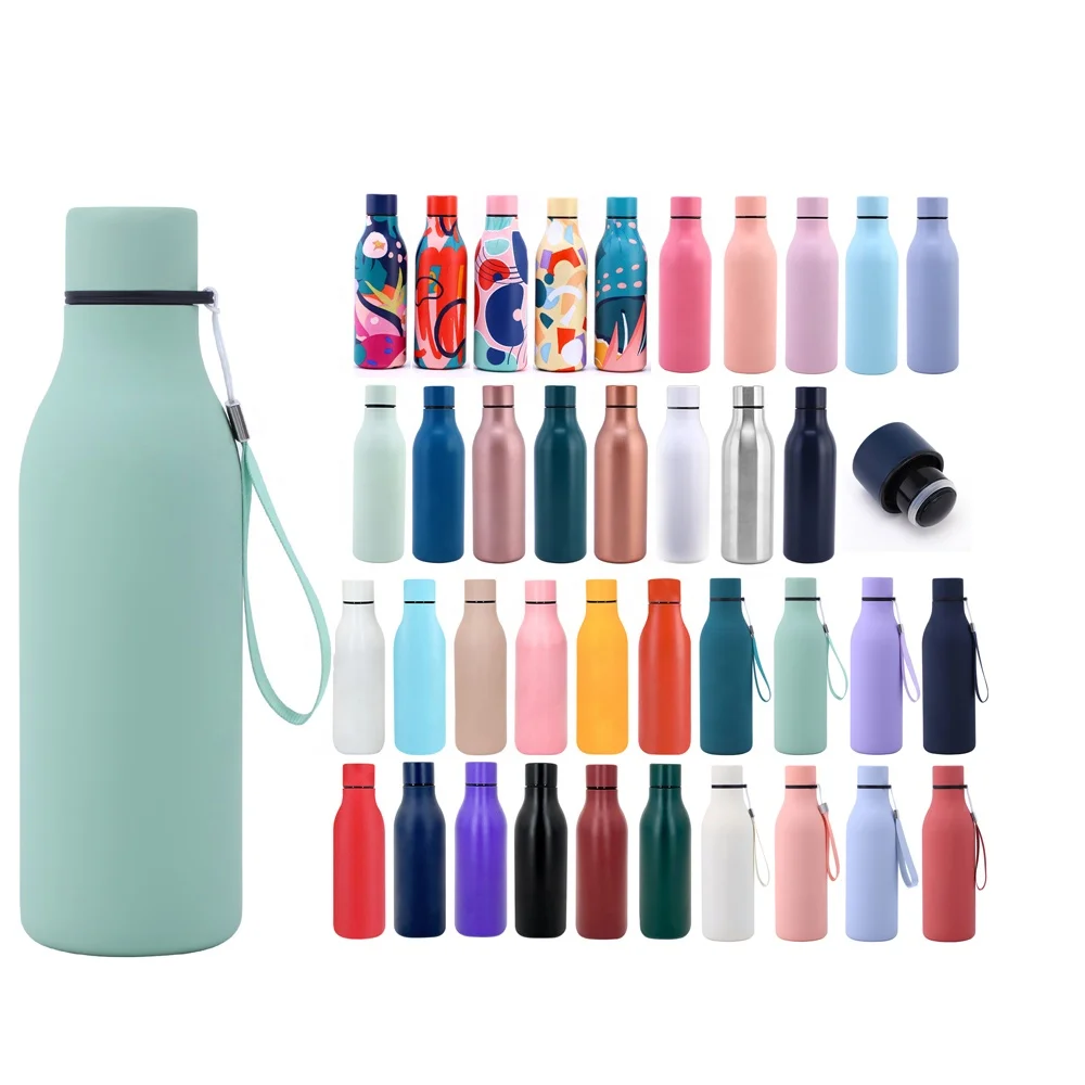 Beauchy Best Selling Products 2024 Stainless Steel Water Bottle Rubber Paint Morandi Cola Bottle Outdoor Sports Water Cup
