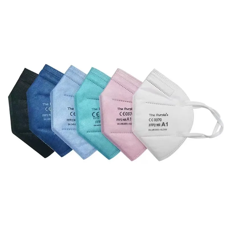 
ISO:9001 factory complete CE certificates custom inspection passed black white blue green pink color face mask kn95 ffp2 