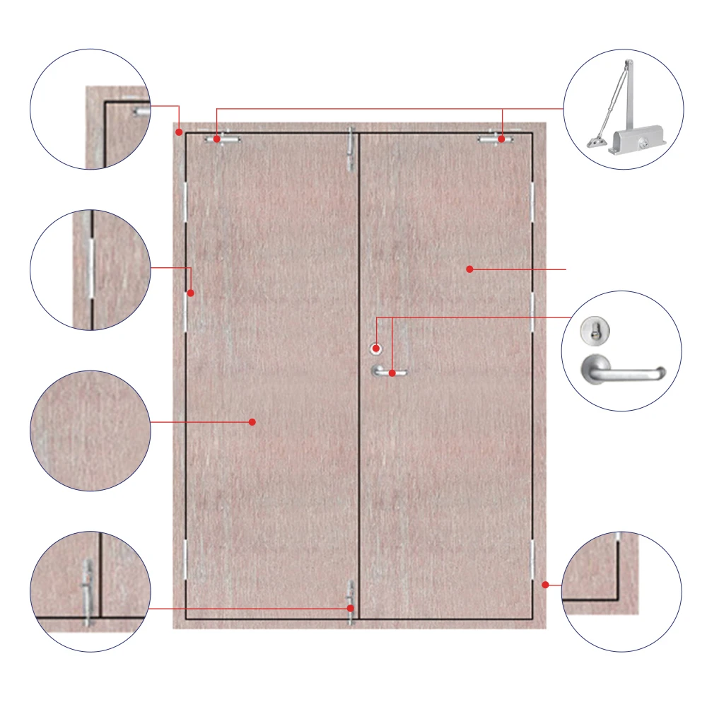 Customized Fire Rated Door Safety Fire Resistant Ratedr Steel Door