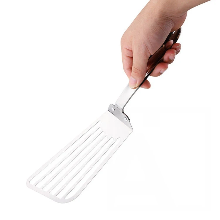 Stainless Steel Spatula Fish Flipping Kitchen Tool Meat Steak Turner Pizza Peel Shovel Slotted Spatula