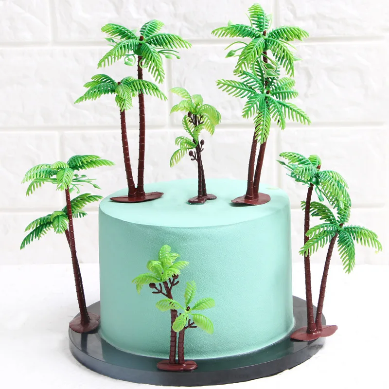 Cake Decoration Coconut Tree Decoration Simulation Birthday And Holiday Scene Baking Dessert Bar Dress Up  Small Tree Wholesale