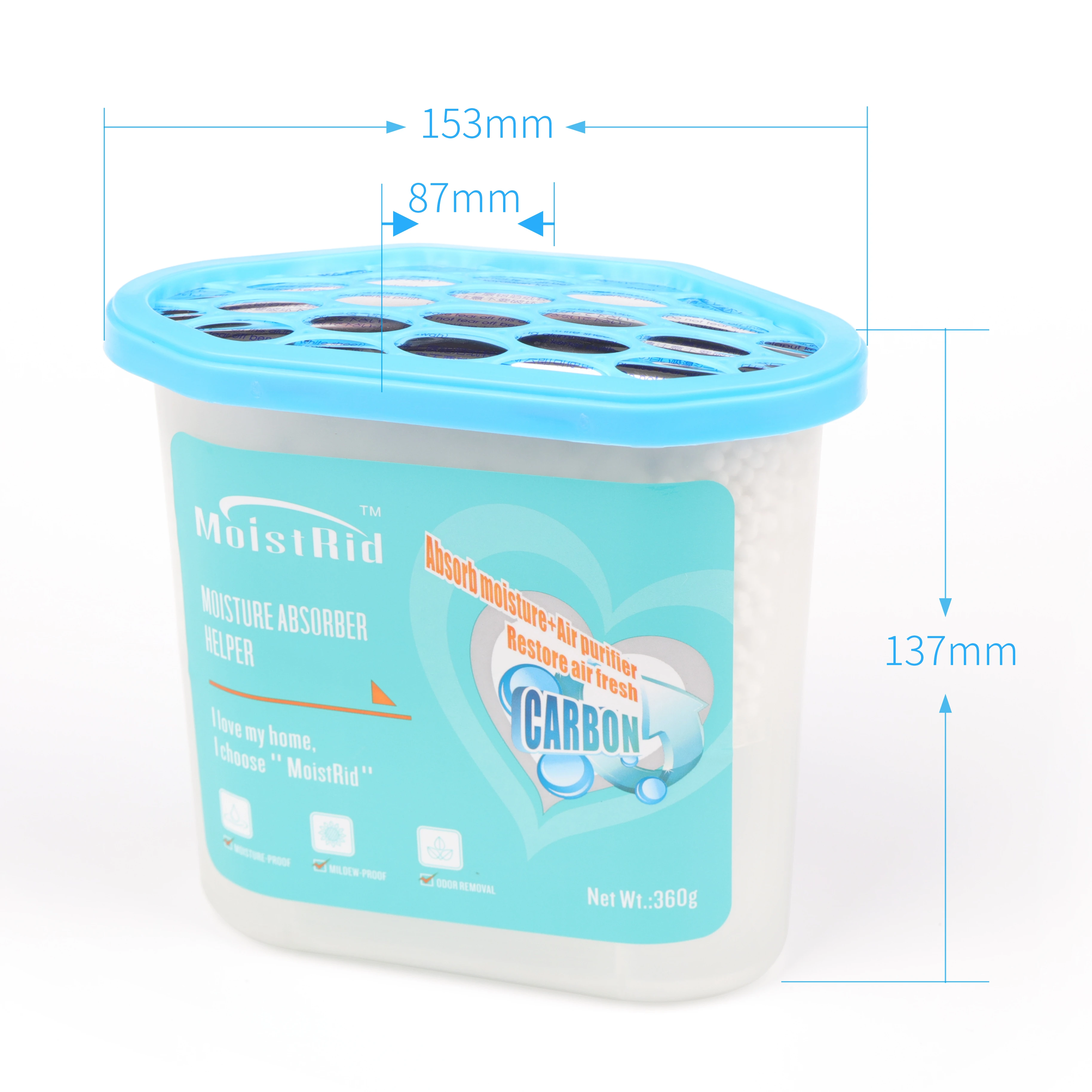 400ML Household  Products High Absorption Interior Dehumidifier Box Home Use Moisture Absorber OEM Supplier