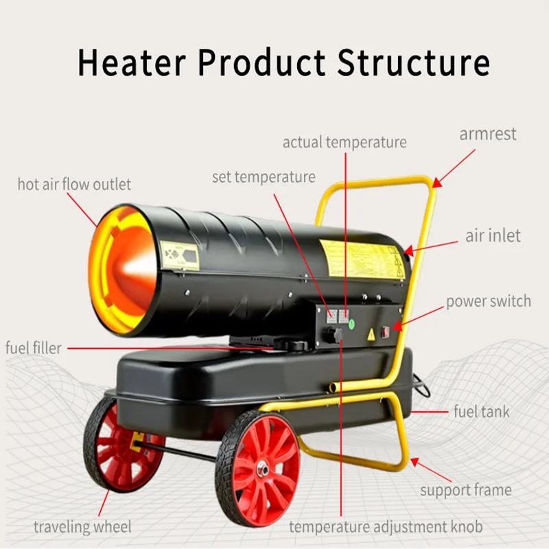 Industrial Direct Fired Portable Diesel Heater 29kW Industrial Kerosene Diesel Thermal Oil Heater for Chicken Farm