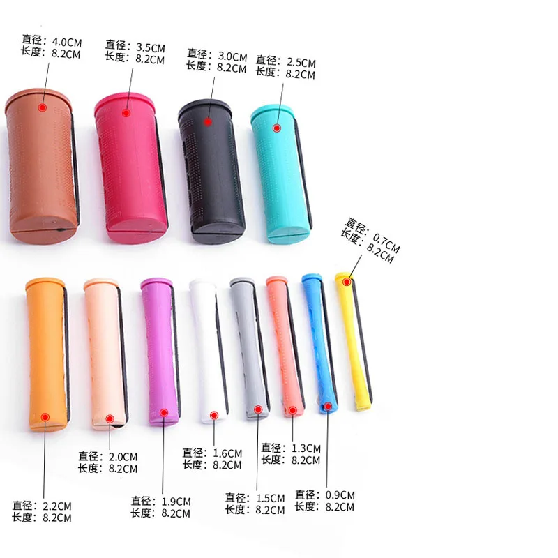 10Pcs Plastic Perm Curl Rods Sets Cold Wave Rods Hair Curling Roller DIY Styling Hairdressing Tools for Natural Hair