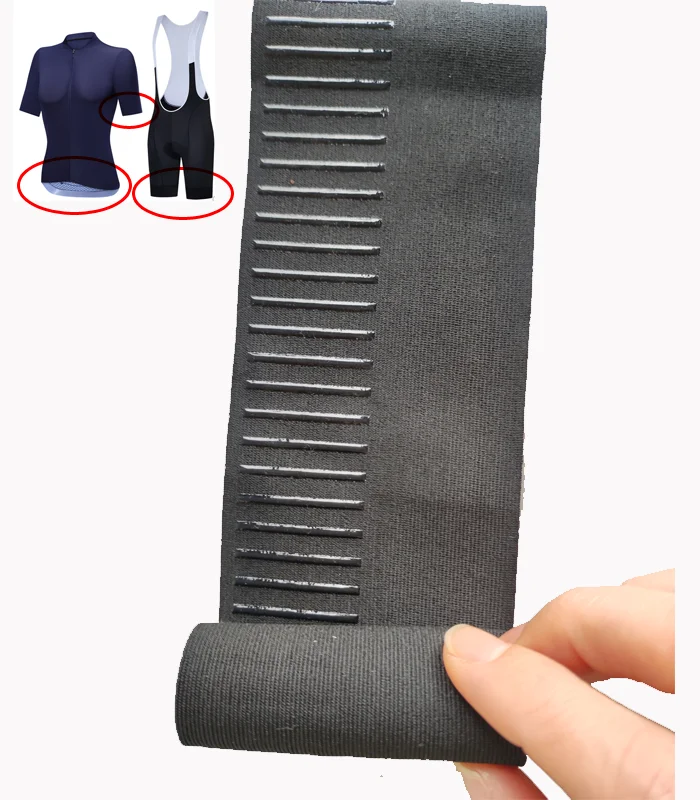 7cm polyester slip gripper webbing tape cycling wear non-slip elastic band silicon gripper