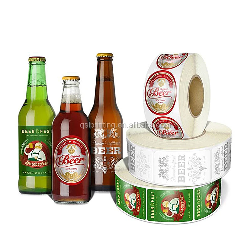 Custom logo printing adhesive bottle label sticker