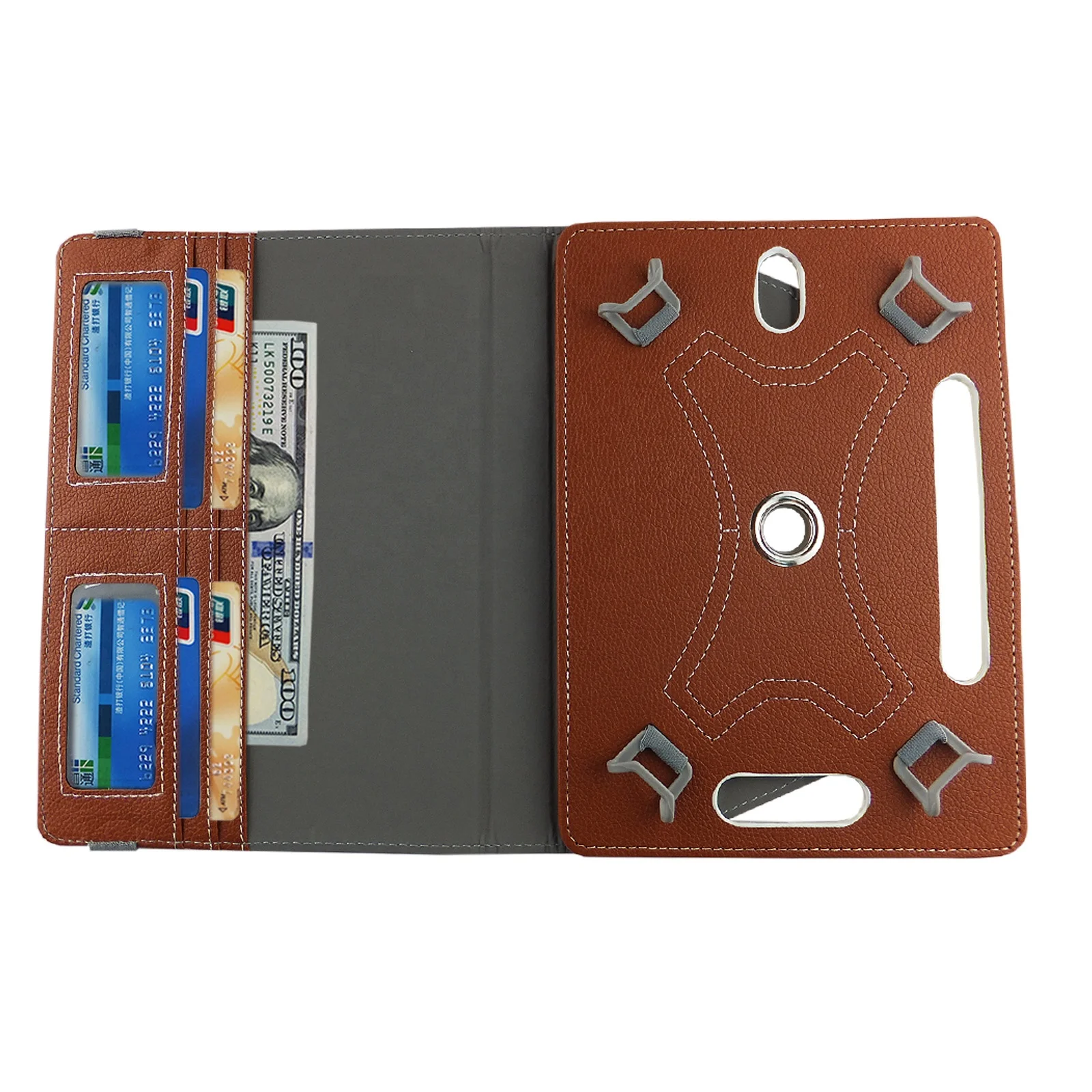 
AOYIYA Hot Selling Brown PU Leather Tablet Case for Universal 10 inch Tablet PC 