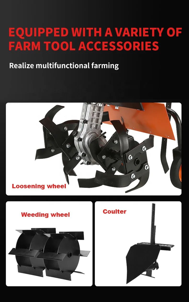 Agricultural Machinery Farm Hand Push Two Stroke or Four Stroke Mini Cultivator Tiller