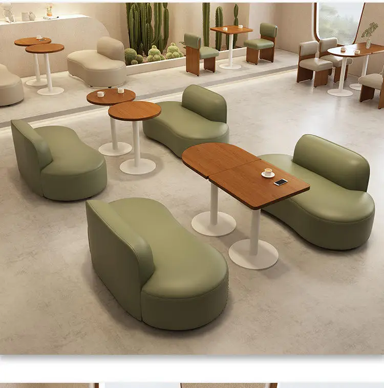 Light Luxury Cheap Coffee Shop Used Booths Seat High Back Sofa Sets Cafe Bench Seating Fast Food Restaurant Furniture For Sale