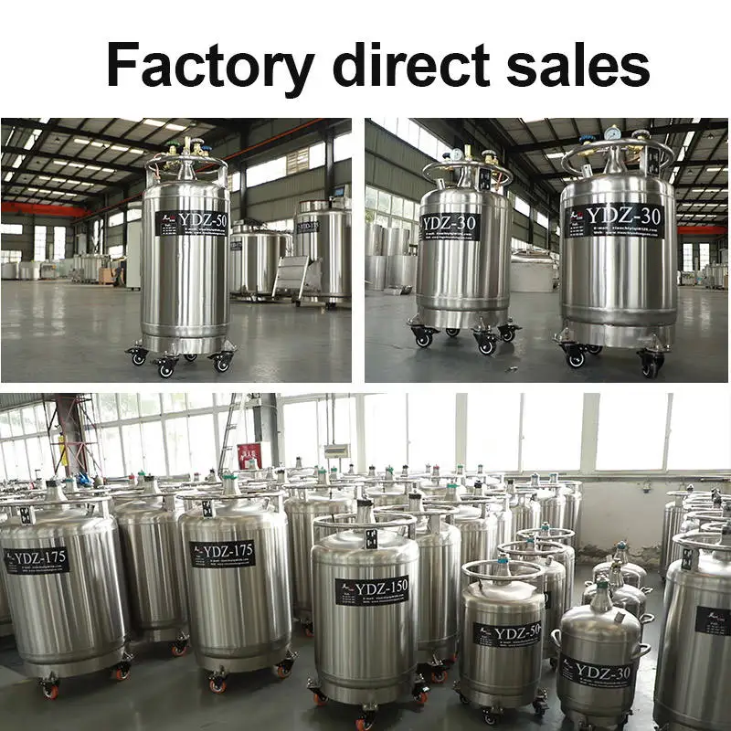 Liquid Nitrogen Dewar Tank Flask Stainless Steel Cylinder Cryogenic 500L Horizontal  Transport Extractor